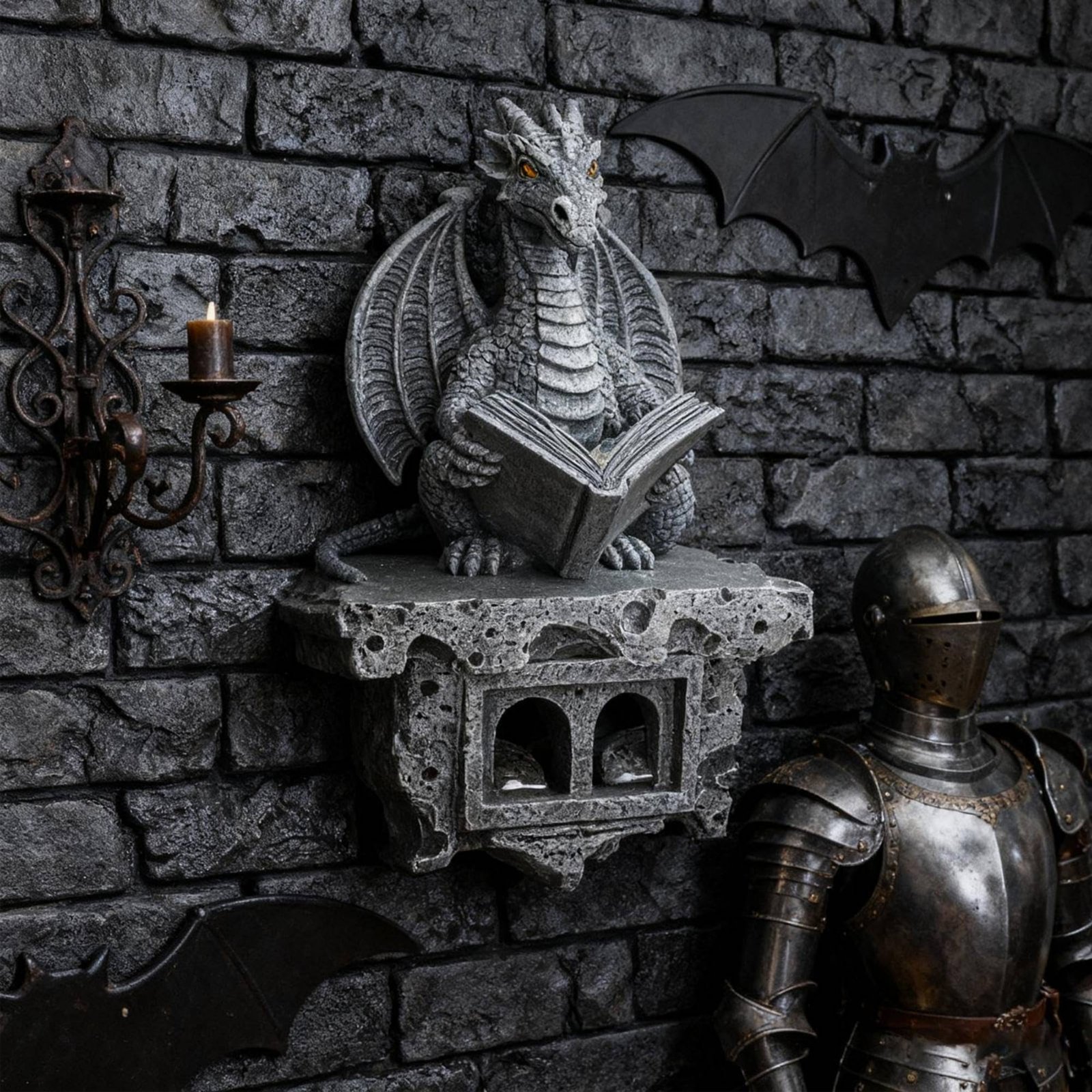 Solar Wyvern Wall Shine Auto O - Outdoor Lighting For Patio avaliação e preço
