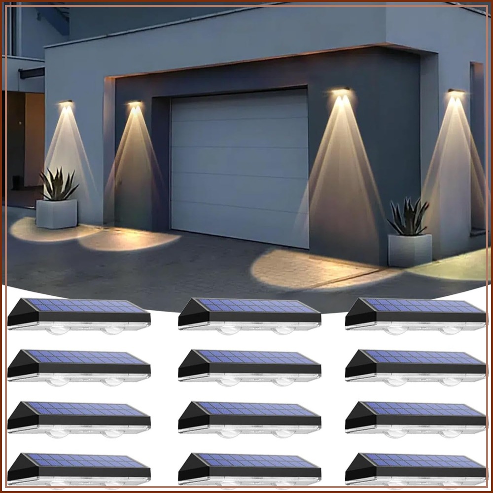 Solar Fence Lights Outdoor Wat - Outdoor Lighting On Fence avaliação e preço