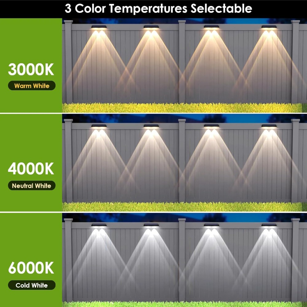 Solar Fence Lights Outdoor Wat - Outdoor Lighting On Fence avaliação e preço
