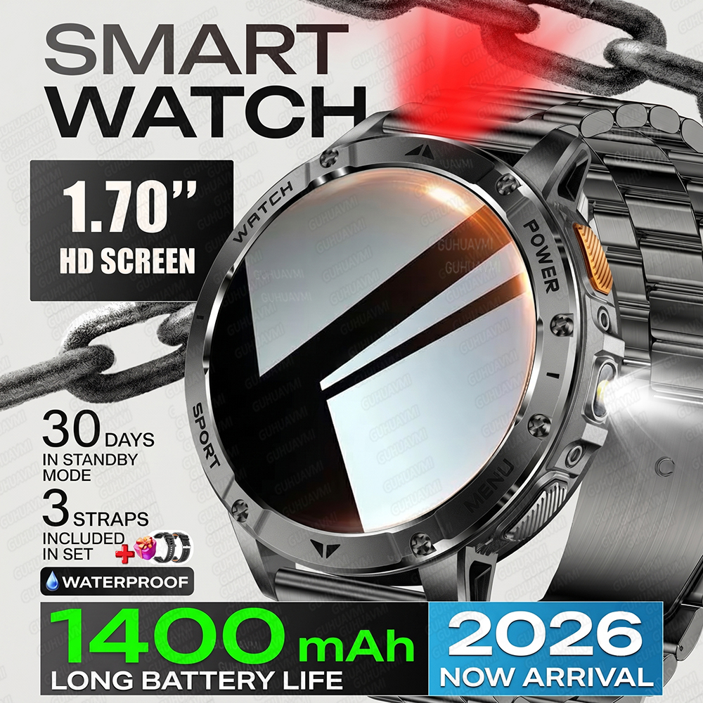 2026 Military Smart Watch Men  - Outdoor Lighting Japanese avaliação e preço