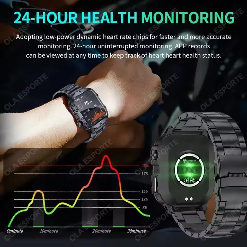 2026 New Military Smart Watch  - Outdoor Lighting Smart Controller avaliação e preço