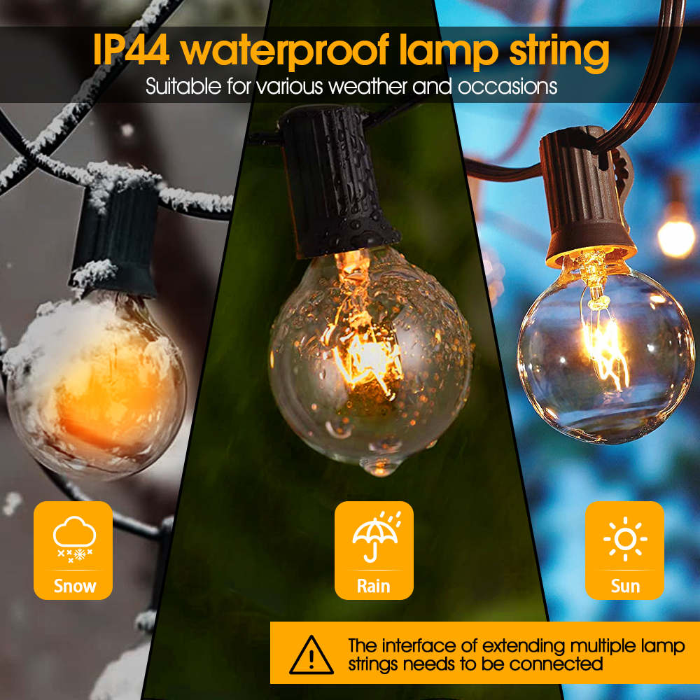 15M/50Ft G40 Tungsten Patio Ou - Outdoor Lighting On Fence avaliação e preço