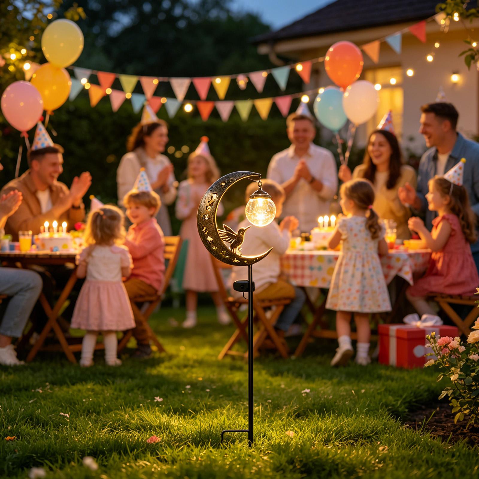 Solar Garden Stake Lights Moon - Outdoor Lighting Yard Stakes avaliação e preço
