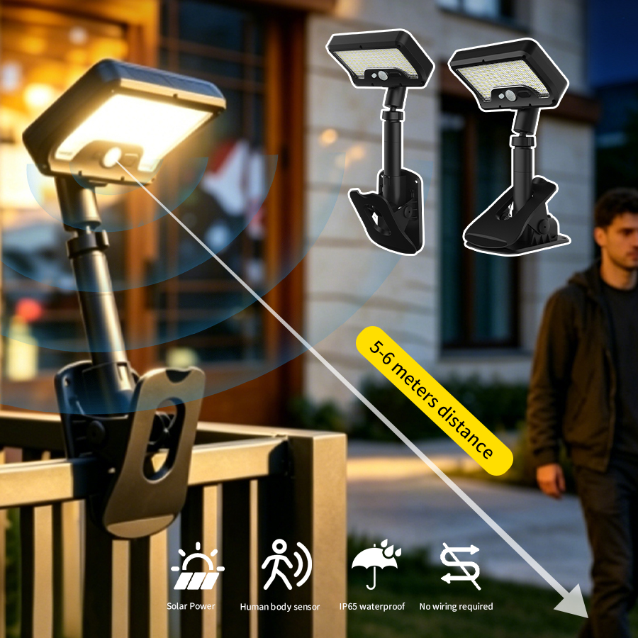 Solar LED Street Lights Outdoo - Outdoor Lighting On Fence avaliação e preço