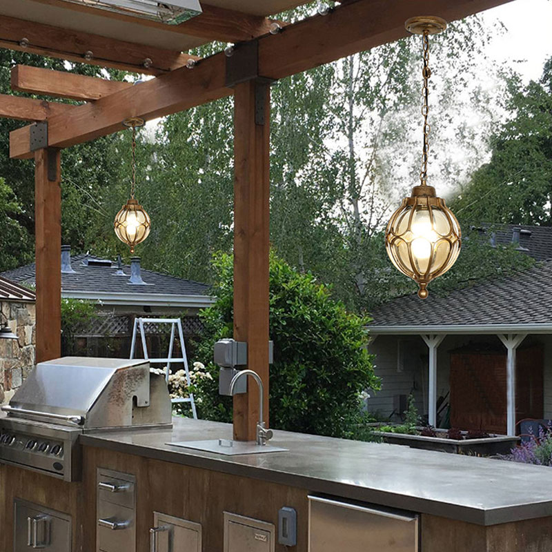 American Waterproof Chandelier - Outdoor Lighting On Fence avaliação e preço