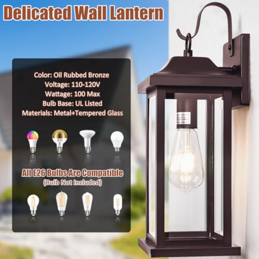 2-Pack 17 Inch Large Bronze Ou - Outdoor Lighting Bronze avaliação e preço