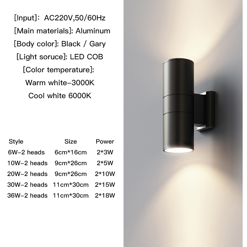 black gray up down outdoor wal - Outdoor Lighting Bronze avaliação e preço