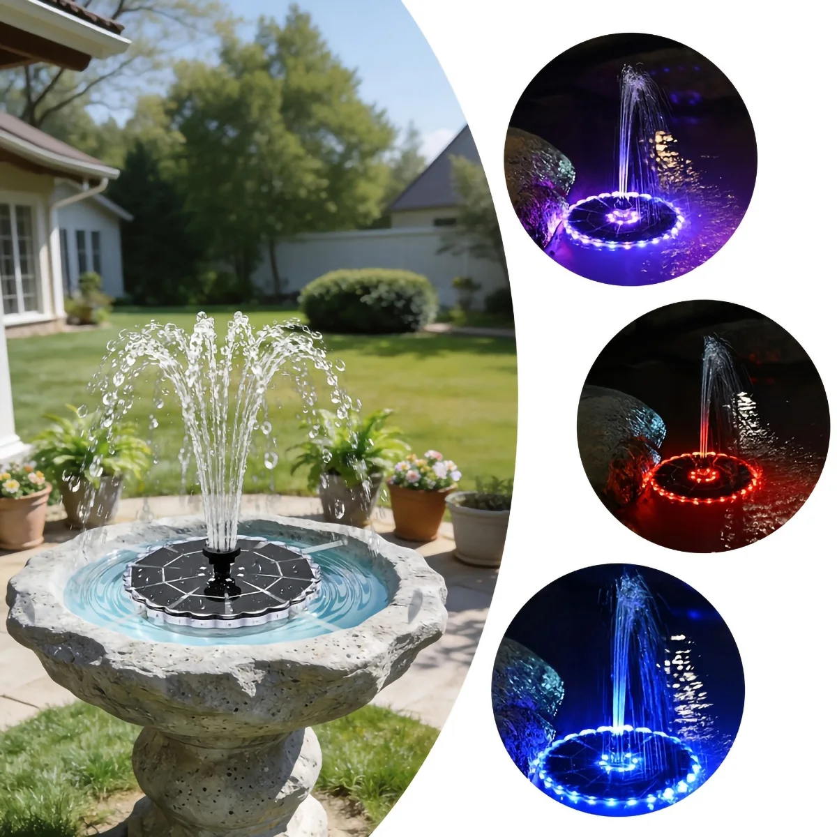 3.5W Outdoor Solar Fountain fo - Outdoor Lighting Ground avaliação e preço