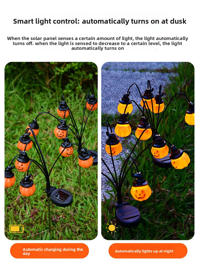 Solar Powered Halloween Pathwa - Outdoor Lighting Yard Stakes avaliação e preço