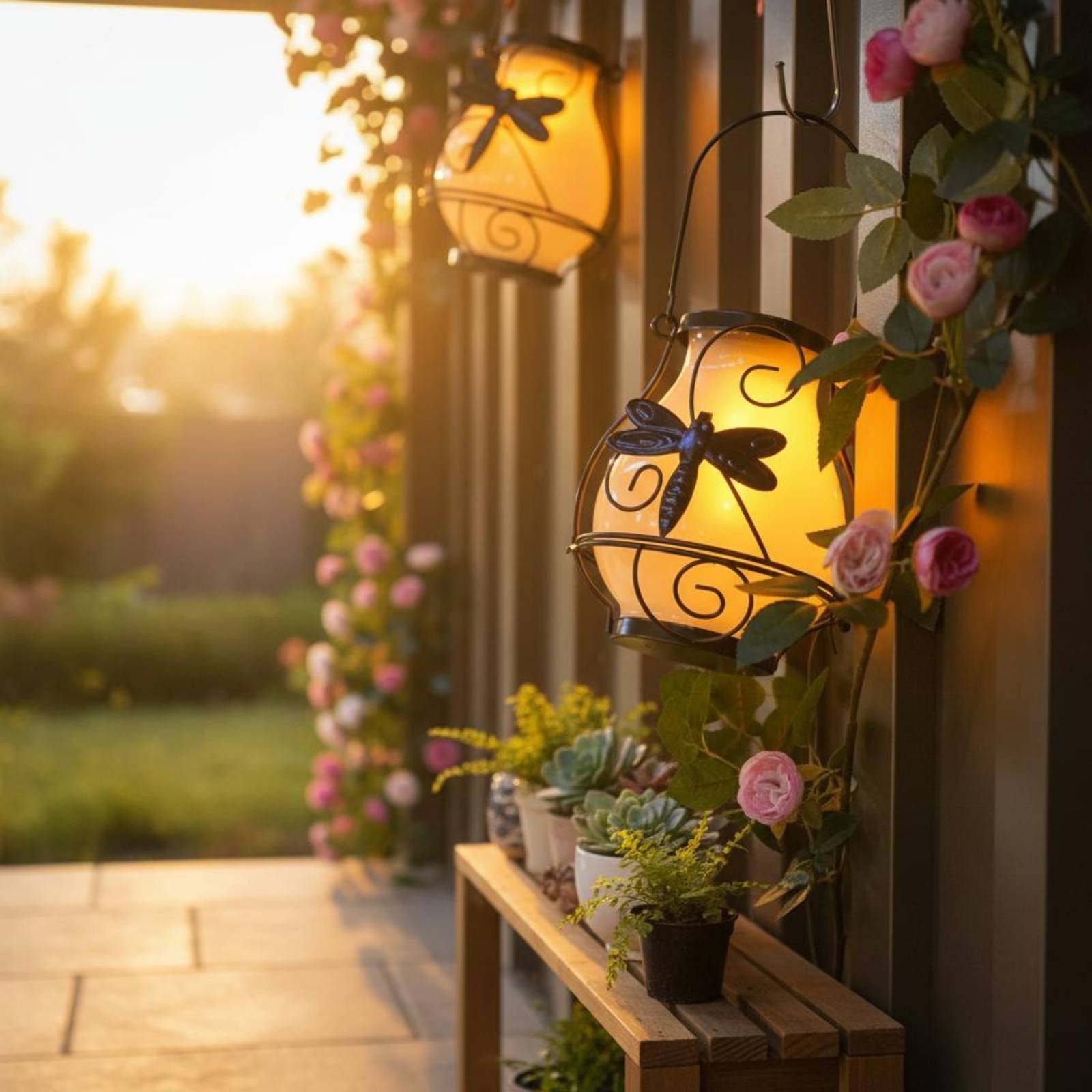 Solar Butterfly Lantern Waterp - Outdoor Lighting For Patio avaliação e preço