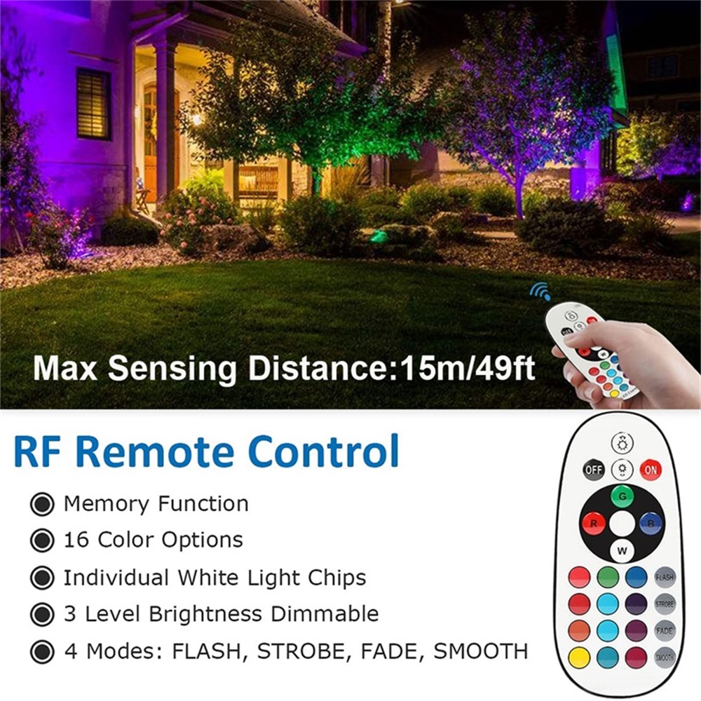 RGBW Landscape Lighting 10W wi - Outdoor Lighting For Patio avaliação e preço