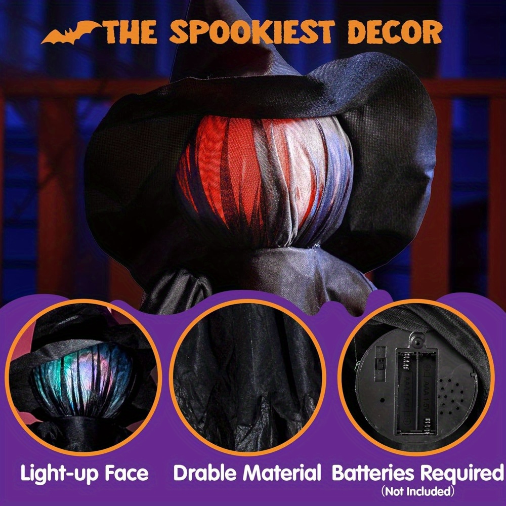 3 Pack 51'' Halloween Witch De - Outdoor Lighting Yard Stakes avaliação e preço