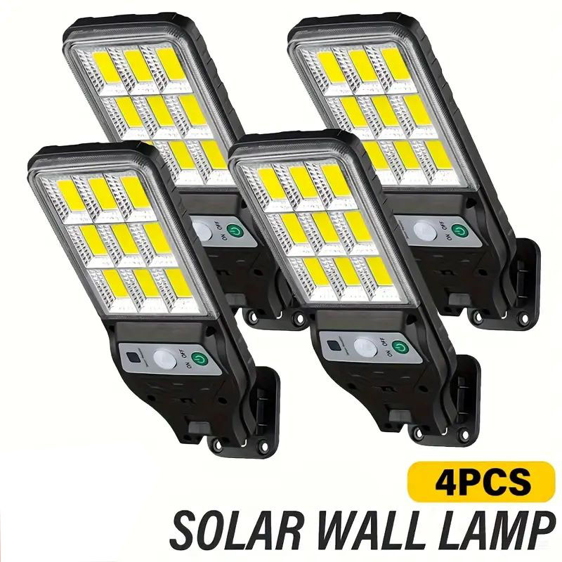 4PCS Solar Wall Light with Mot - Outdoor Lighting On Fence avaliação e preço