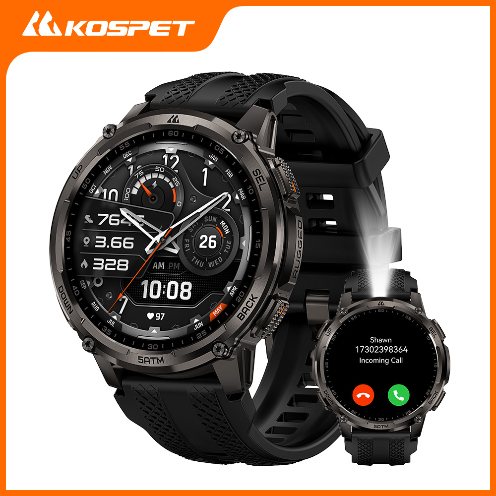 KOSPET TANK T4C Smartwatch Men - Outdoor Lighting Japanese avaliação e preço