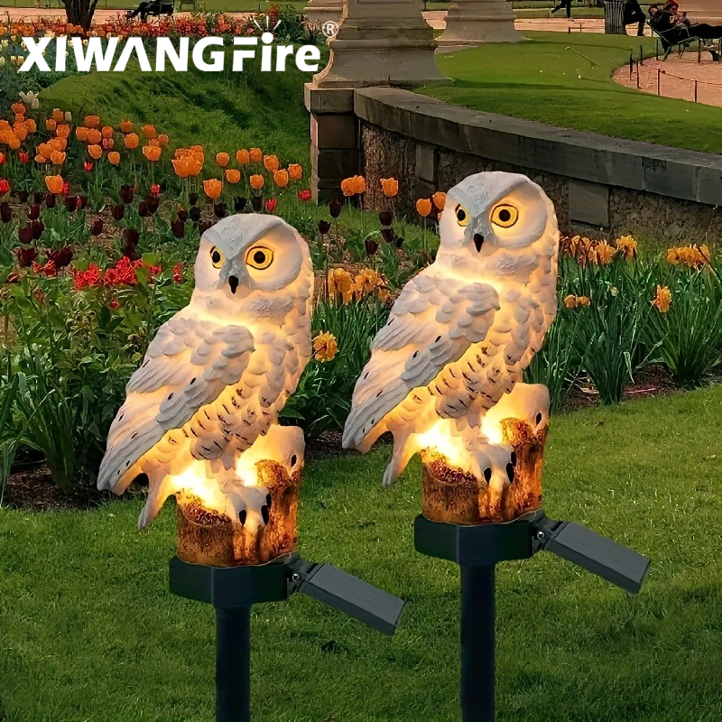 Solar Owl Statue Garden Light  - Outdoor Lighting Diy avaliação e preço