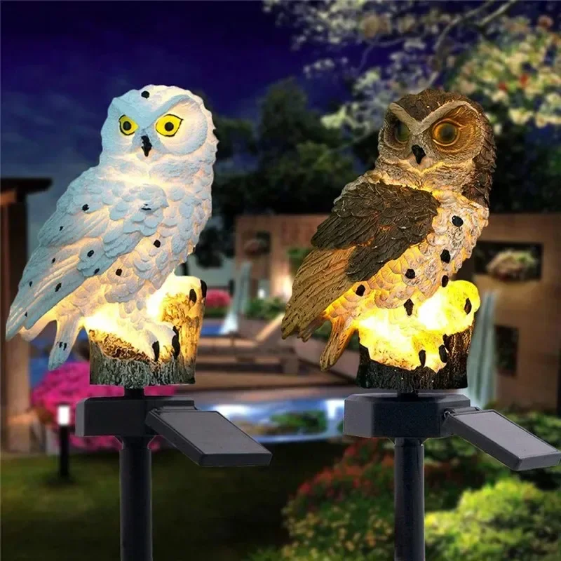 Solar Owl Statue Garden Light  - Outdoor Lighting Diy avaliação e preço