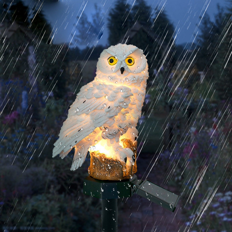 Solar Owl Statue Garden Light  - Outdoor Lighting Diy avaliação e preço