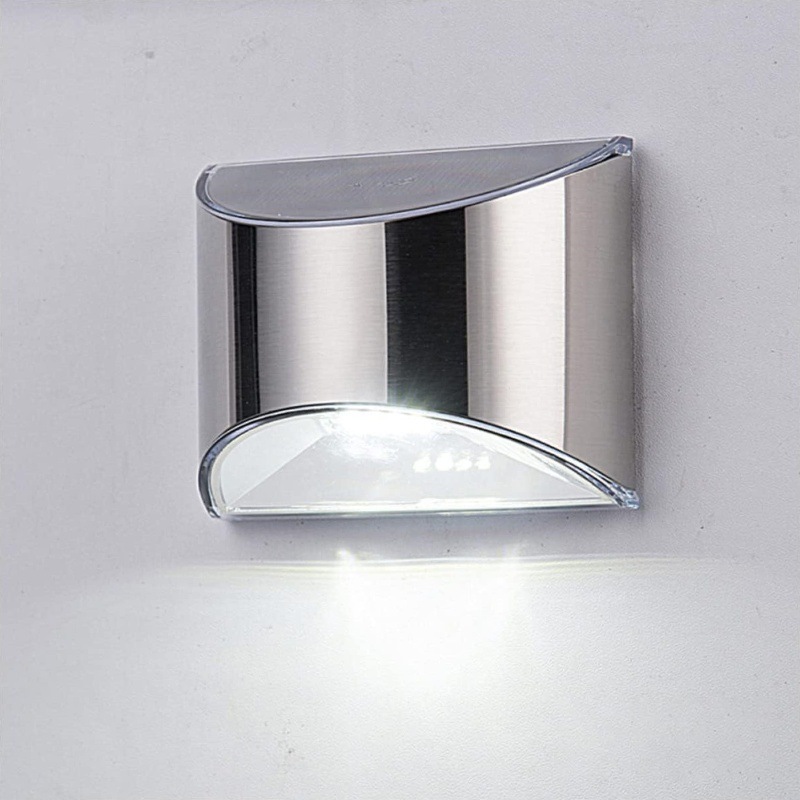 2Pcs Solar Garden Light Stainl - Outdoor Lighting On Fence avaliação e preço