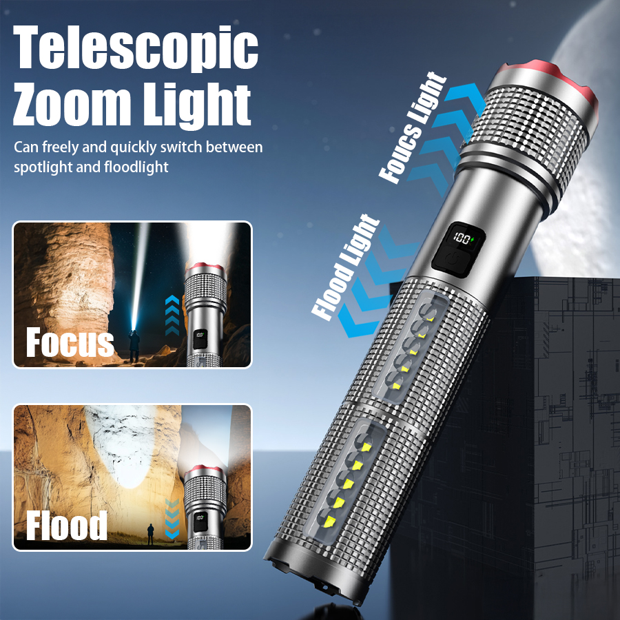 5000 MAH Powerful LED Flashlig - Outdoor Lighting Diy avaliação e preço