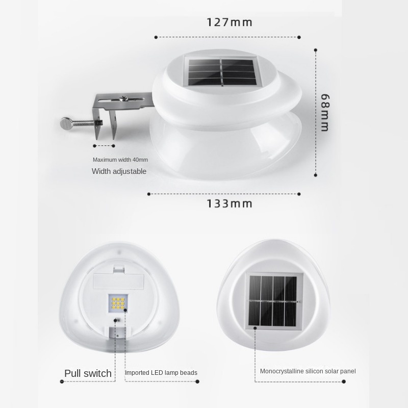 LED Solar Lights Waterproof Ou - Outdoor Lighting On Fence avaliação e preço