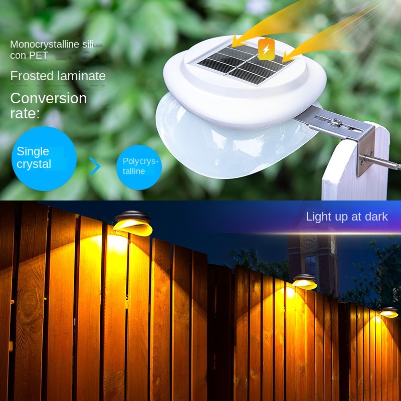 LED Solar Lights Waterproof Ou - Outdoor Lighting On Fence avaliação e preço