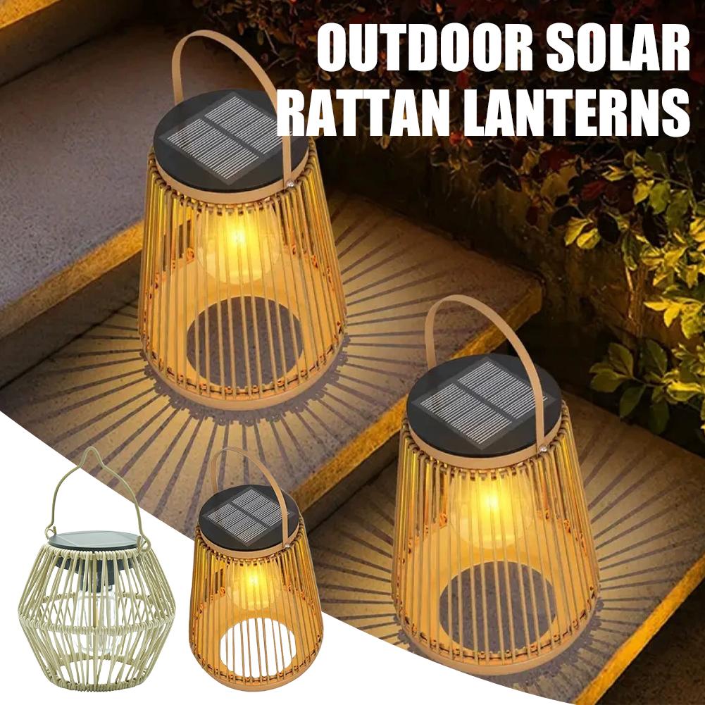 IP65 Waterproof Solar Rattan L - Outdoor Lighting For Patio avaliação e preço