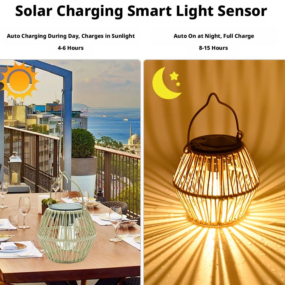 IP65 Waterproof Solar Rattan L - Outdoor Lighting For Patio avaliação e preço