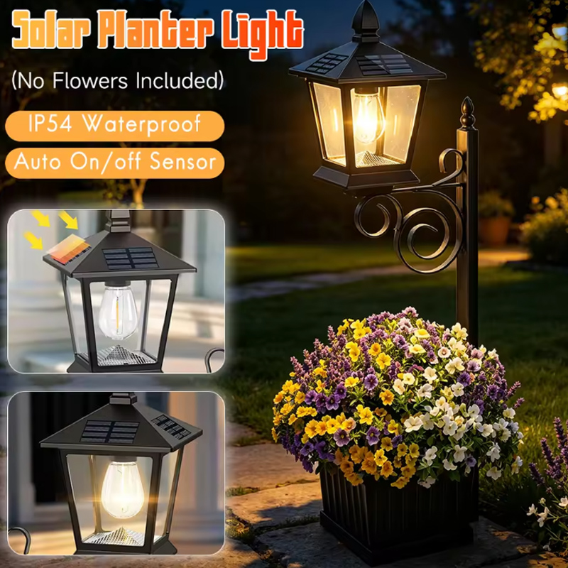 2-in-1 Solar Garden Planter La - Outdoor Lighting Ground avaliação e preço