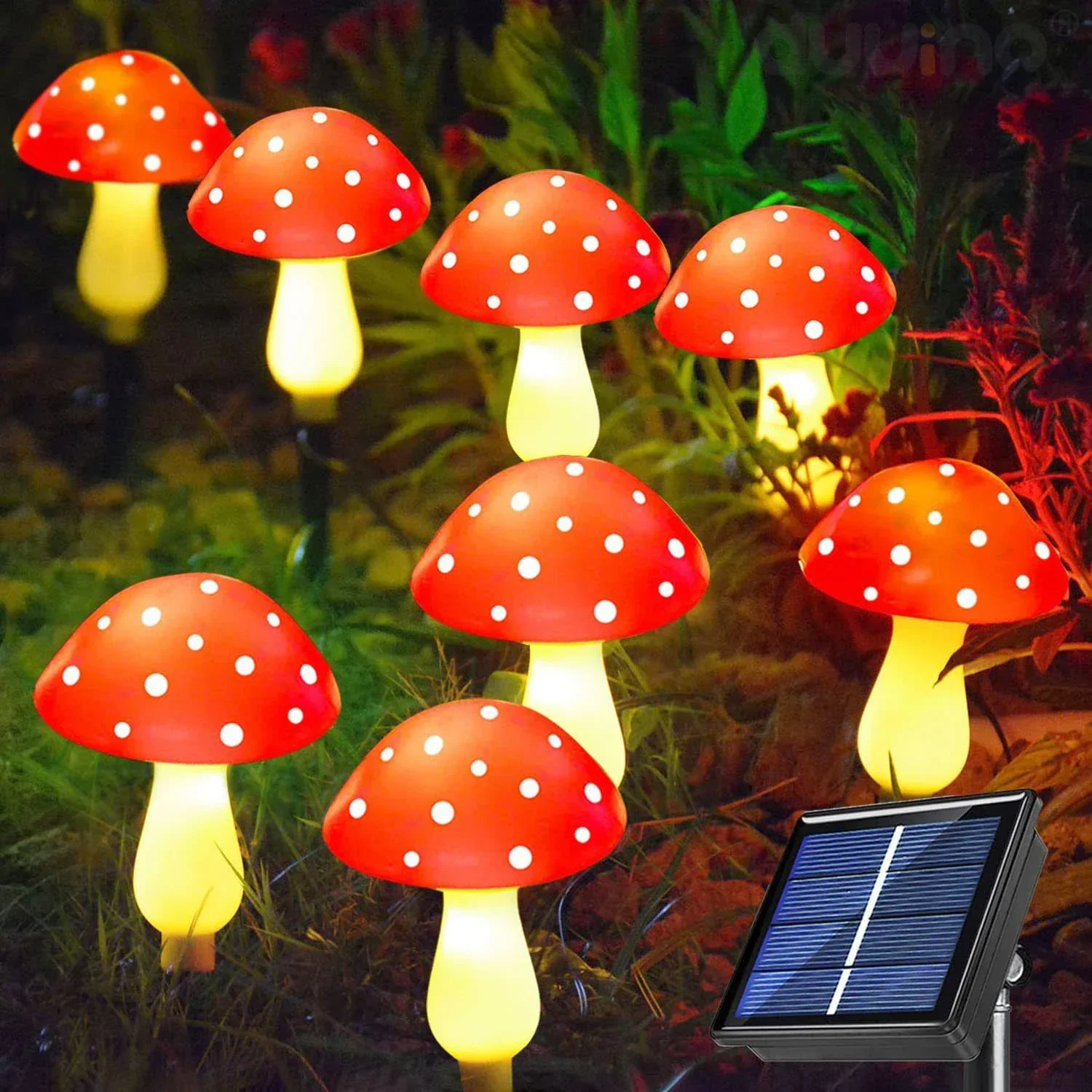 8/12/20 Head Solar Mushroom Li - Outdoor Lighting Yard Stakes avaliação e preço