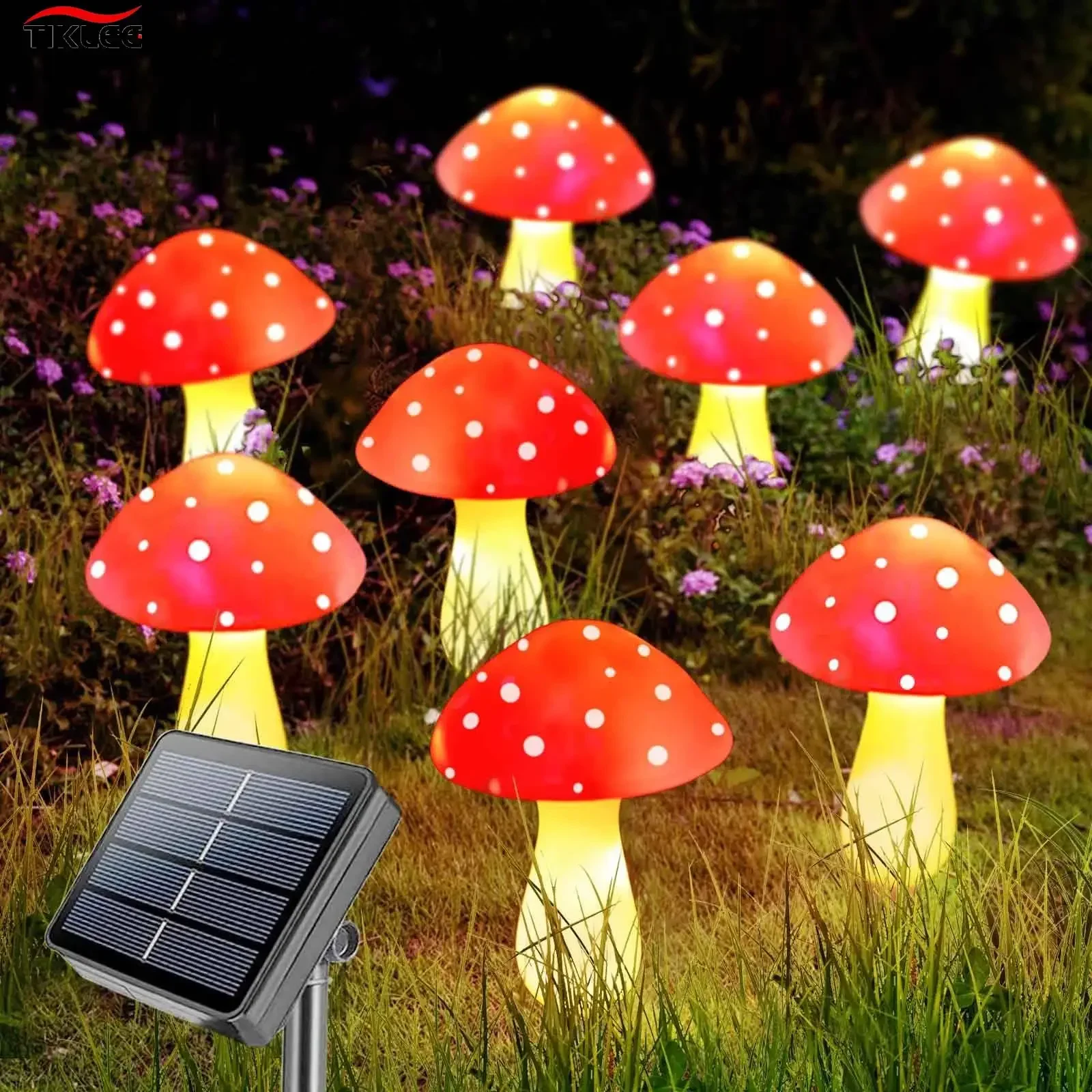 8/12/20 Head Solar Mushroom Li - Outdoor Lighting Yard Stakes avaliação e preço
