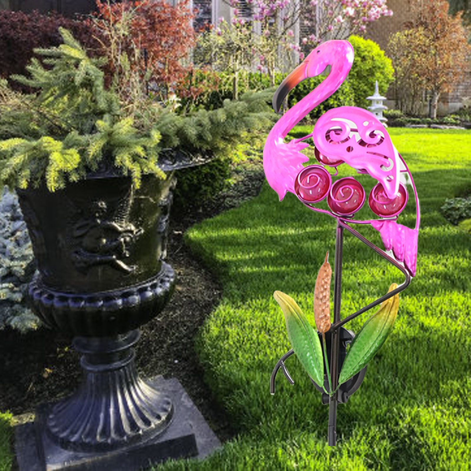 Outdoor Solar Flamingo Garden  - Outdoor Lighting Yard Stakes avaliação e preço