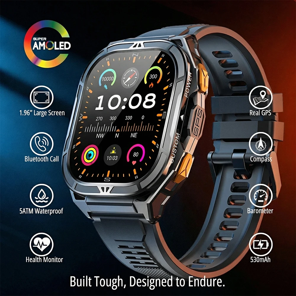 Luxury AMOLED Smartwatch Real  - Outdoor Lighting Smart Controller avaliação e preço