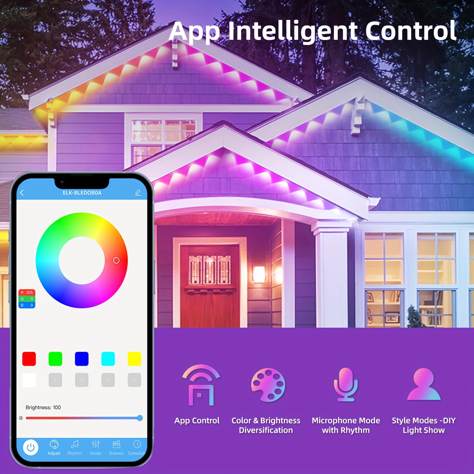 RGB+IC Smart Outdoor Eaves Lig - Outdoor Lighting Diy avaliação e preço