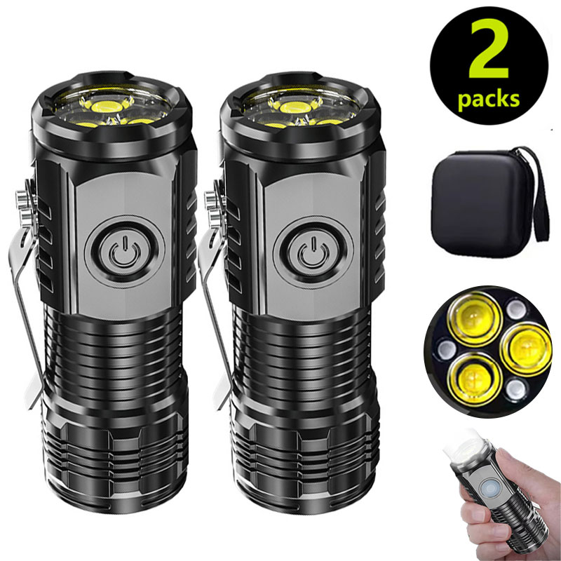 Mini 3LED Flashlight With Pen  - Outdoor Lighting Diy avaliação e preço