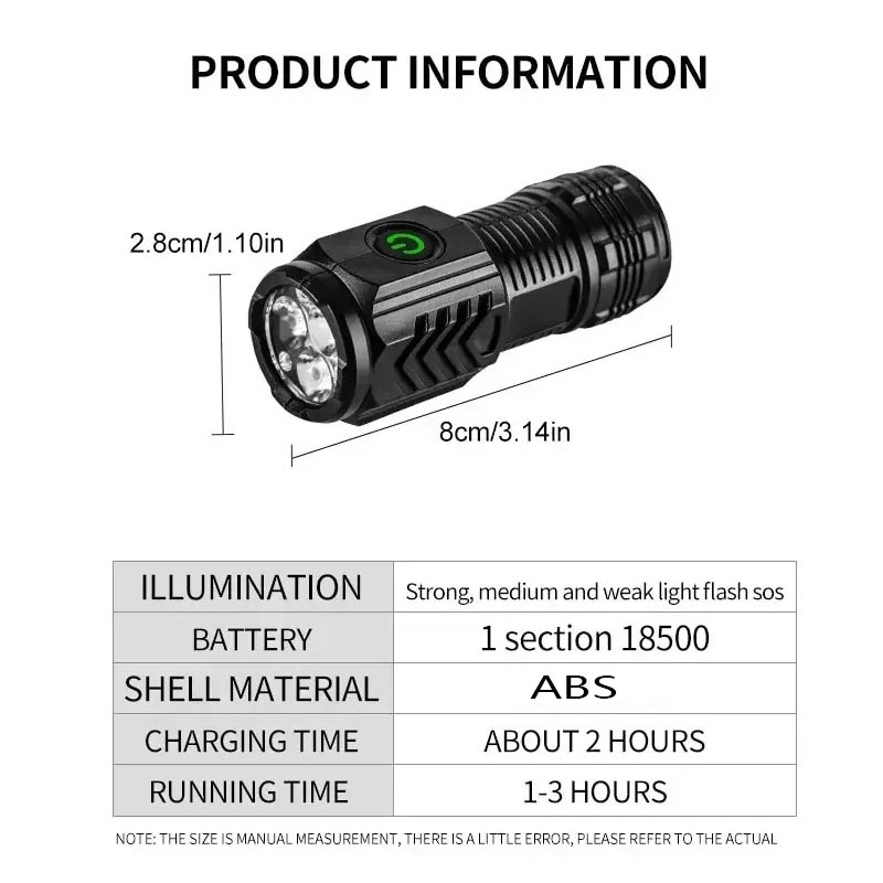 Mini 3LED Flashlight With Pen  - Outdoor Lighting Diy avaliação e preço