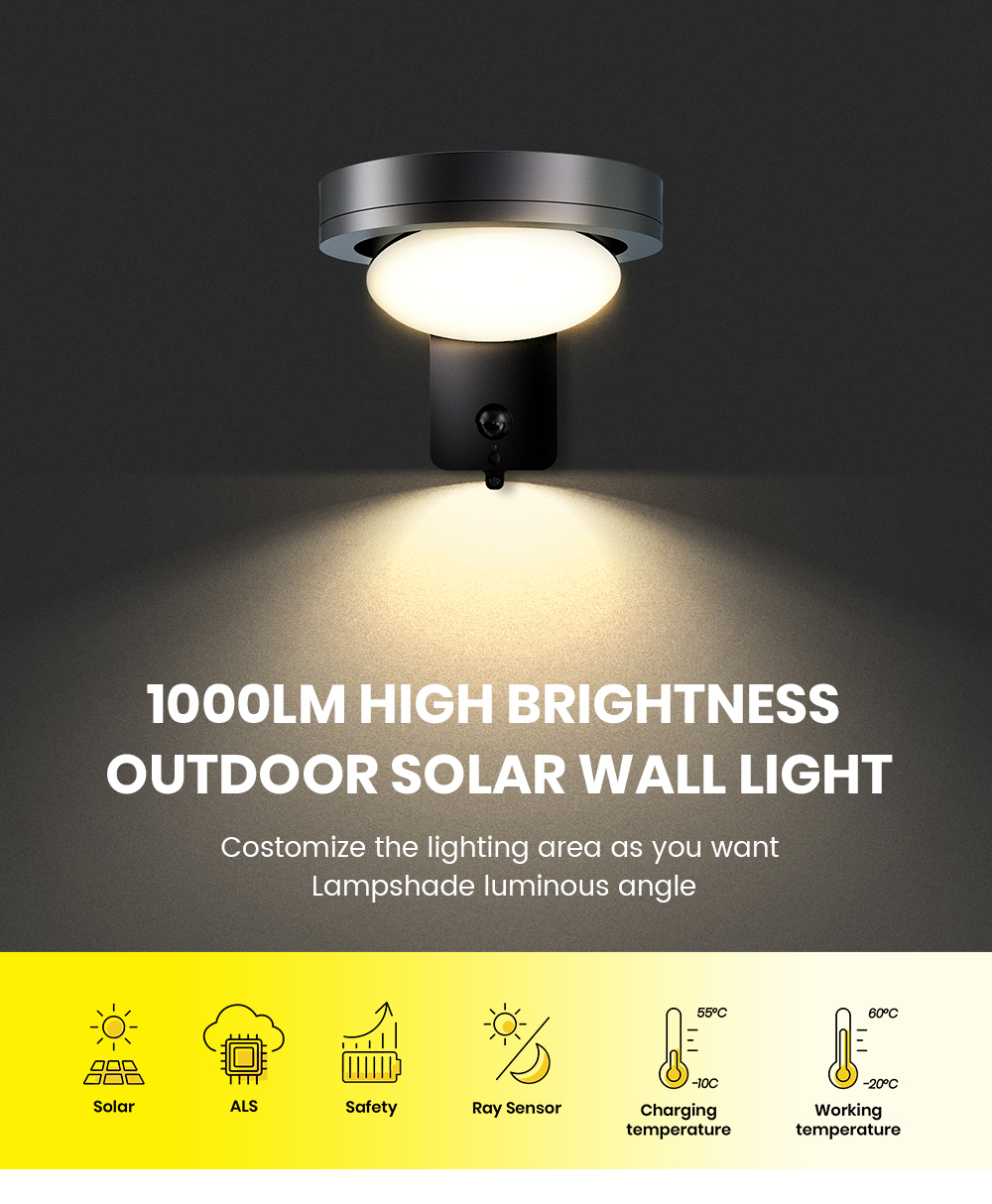 SRESKY Solar Powered Outdoor W - Outdoor Lighting Wall Mount avaliação e preço