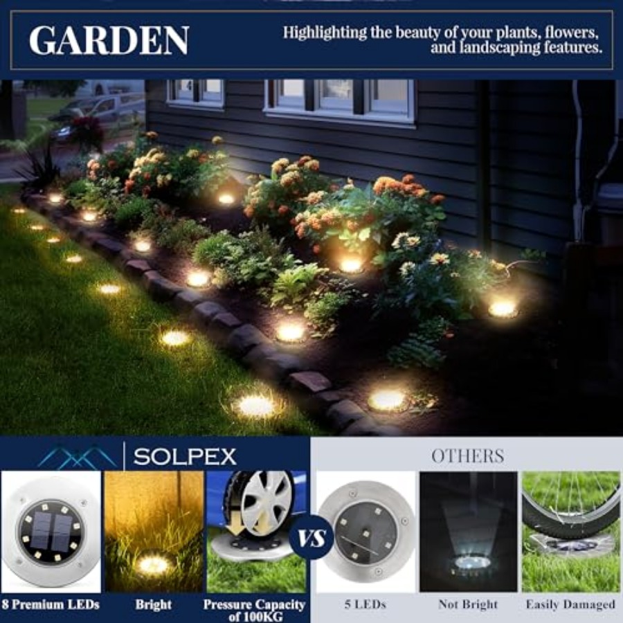 Solar Ground Lights Solar Ligh - Outdoor Lighting Ground avaliação e preço
