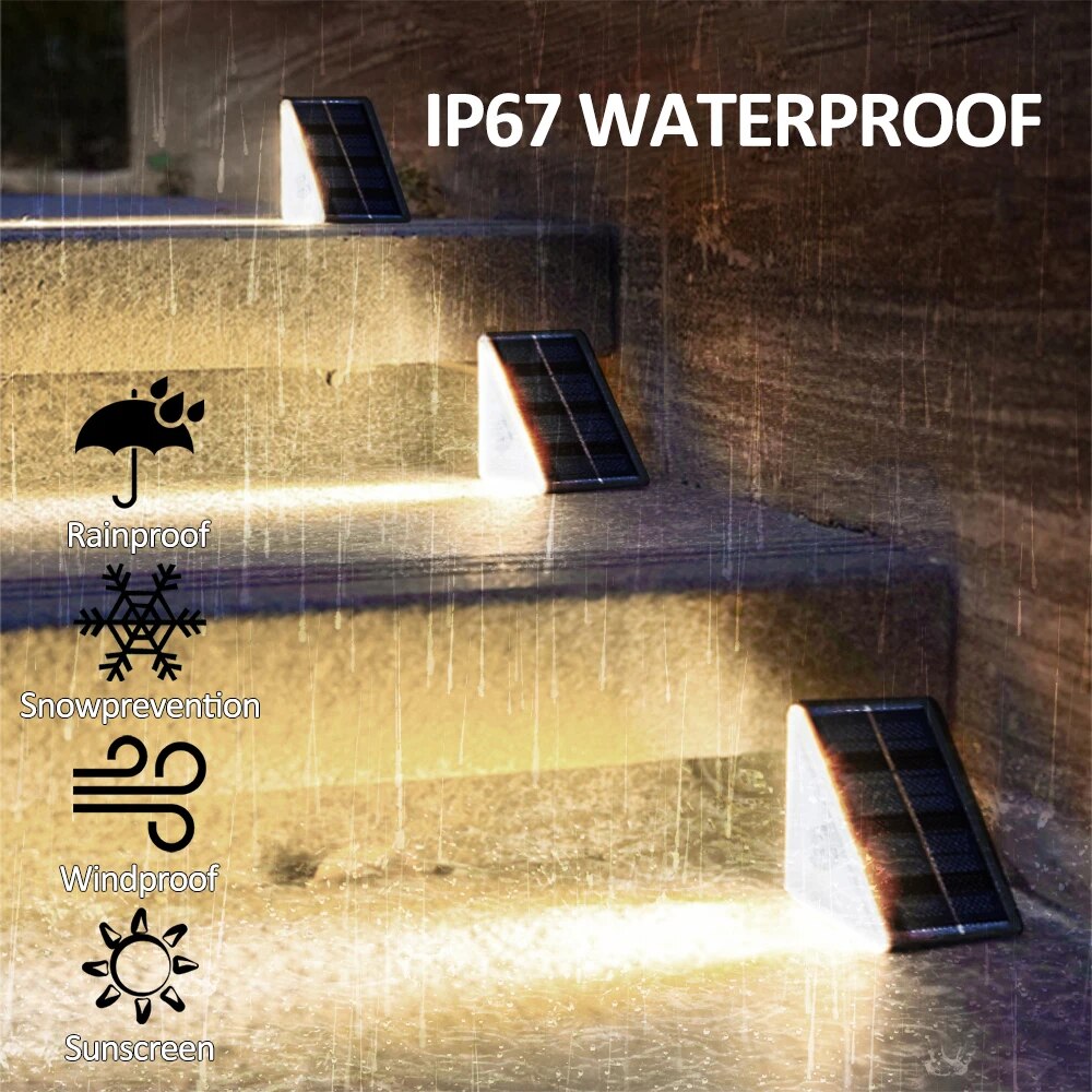 IP67 Waterproof Solar Step Lig - Outdoor Lighting On Stairs avaliação e preço
