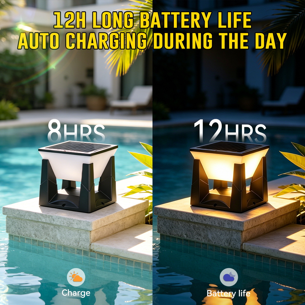 Waterproof LED Solar Pillar La - Outdoor Lighting On Fence avaliação e preço