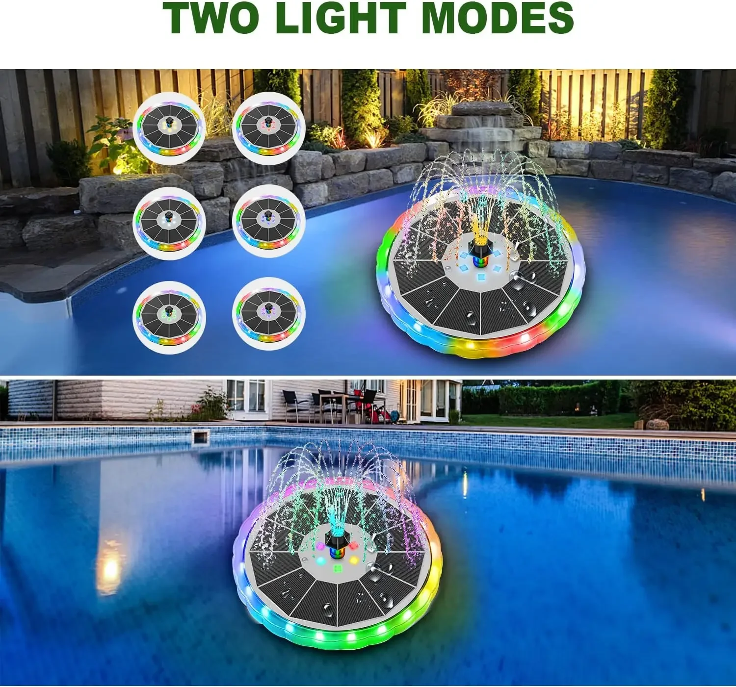 Solar Fountain with LED Lights - Outdoor Lighting Solar Panel avaliação e preço