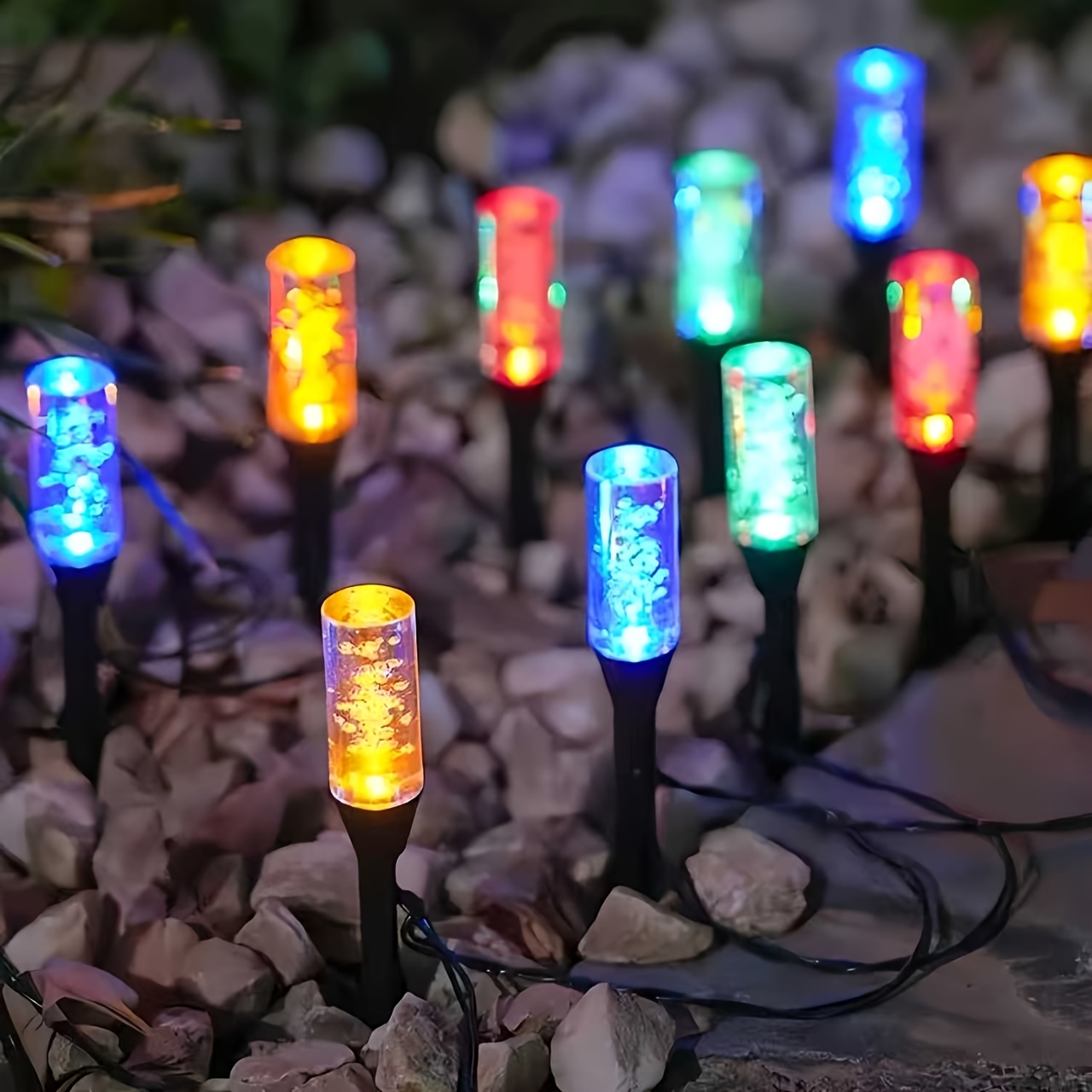 Solar Bubble Tube Solar Pathwa - Outdoor Lighting Yard Stakes avaliação e preço
