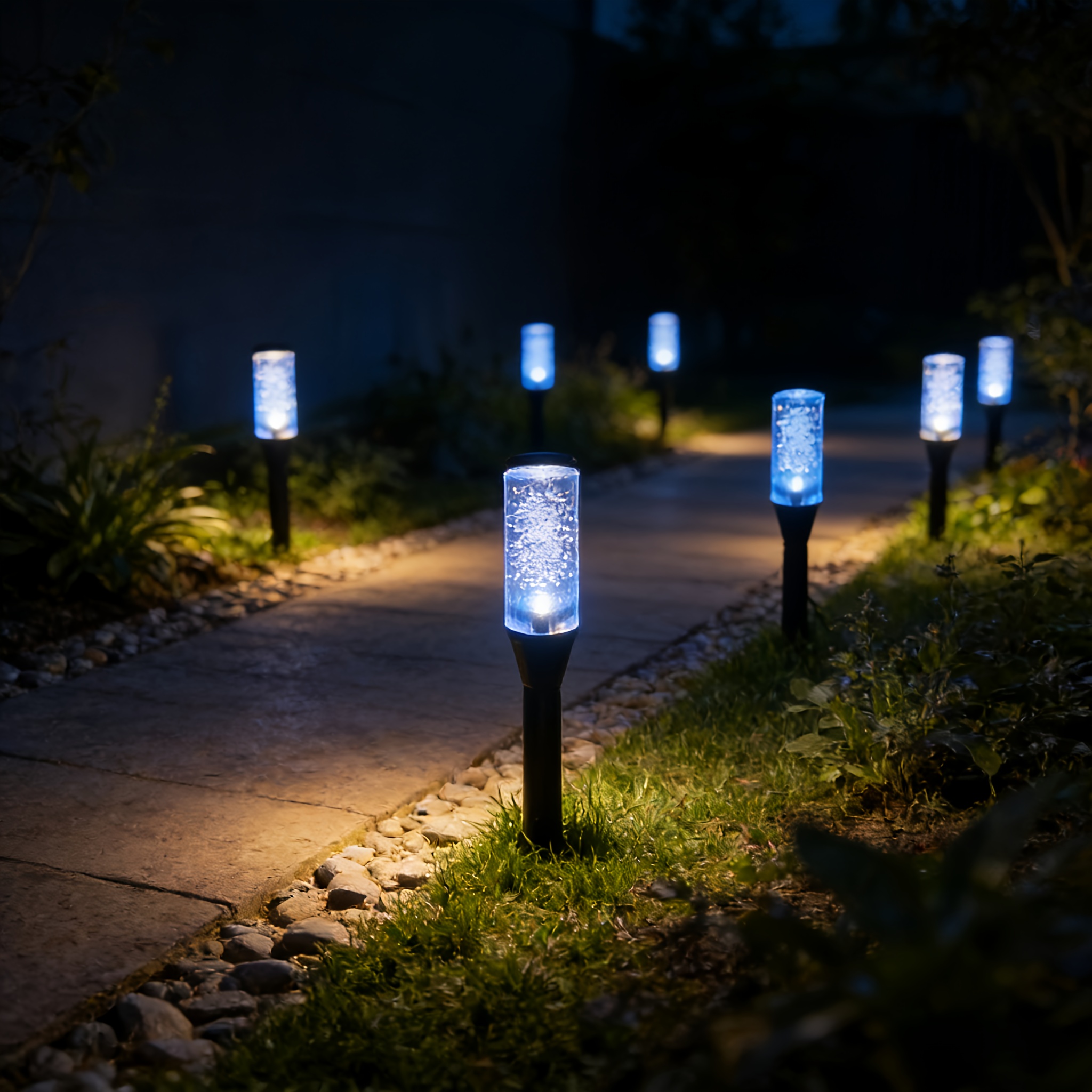 Solar Bubble Tube Solar Pathwa - Outdoor Lighting Yard Stakes avaliação e preço