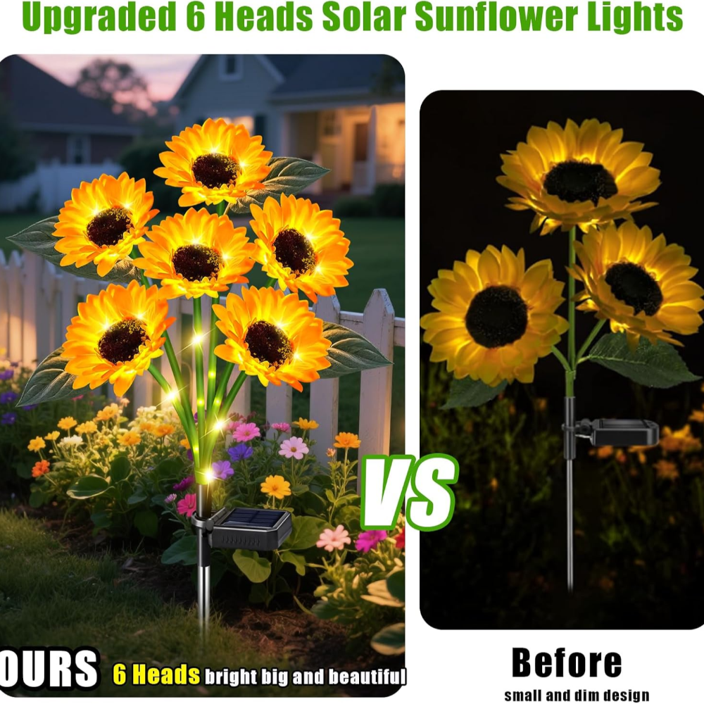  Solar Flowers Lights Outdoor - Outdoor Lighting Yard Stakes avaliação e preço